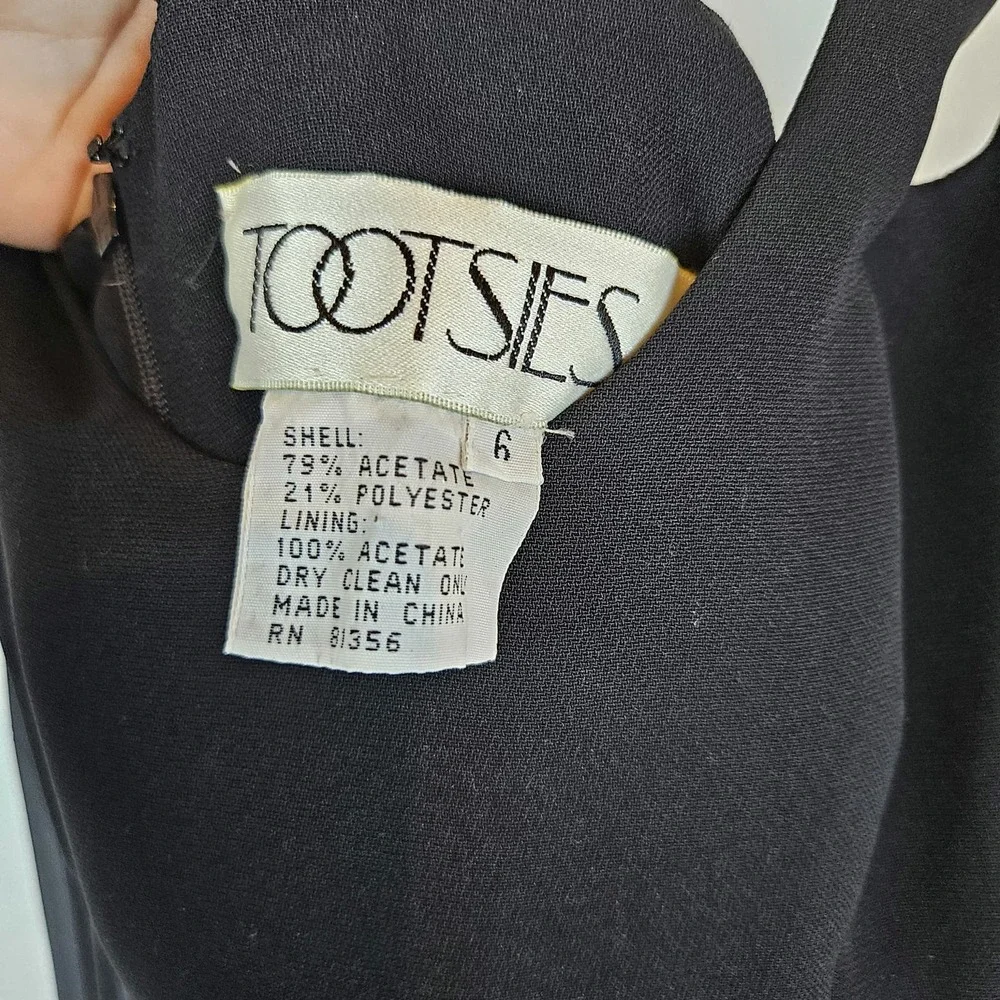 Vintage Tootsies black cocktail dress‎ with jacket, size 6